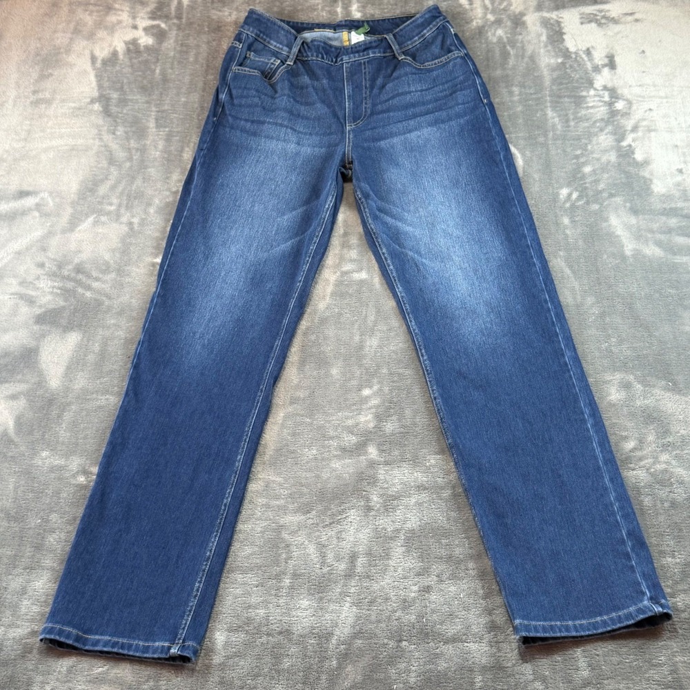 Halara Flex Denim High Waisted‎ Straight Leg Jeans Dark Wash Tall Size Medium